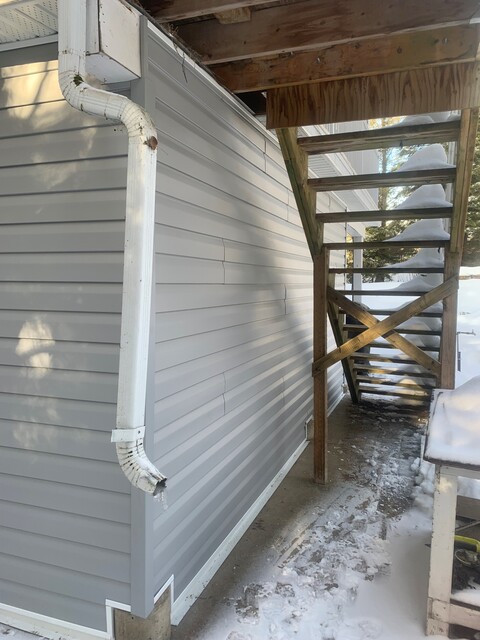 Built room on house / installed new door and siding complete ! more pics to follow